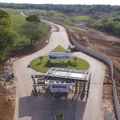 Obra em andamento da Portaria do Condomínio Estancia da Mata - Matozinhos MG